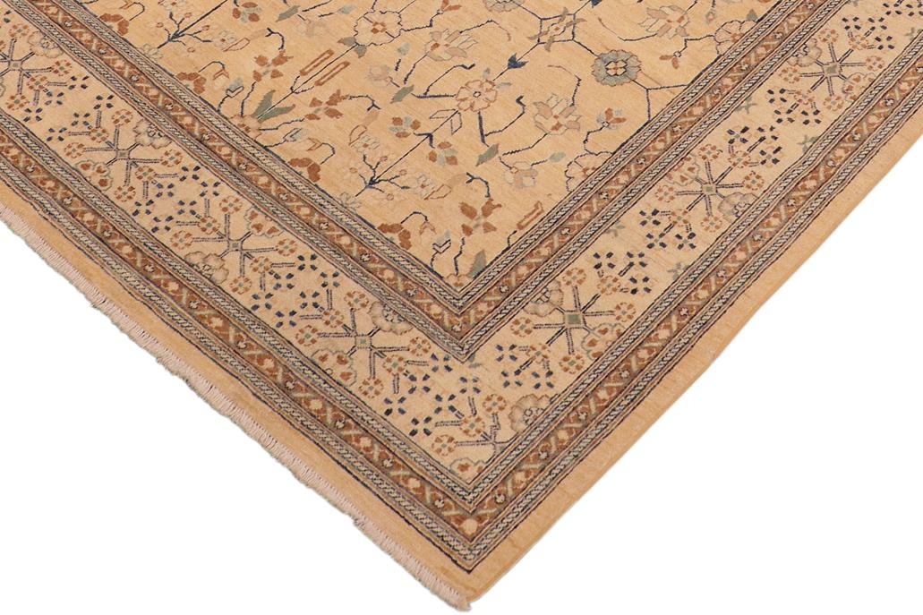 handmade Transitional Kafkaz Chobi Ziegler Tan Beige Hand Knotted RECTANGLE 100% WOOL area rug 8 x 10