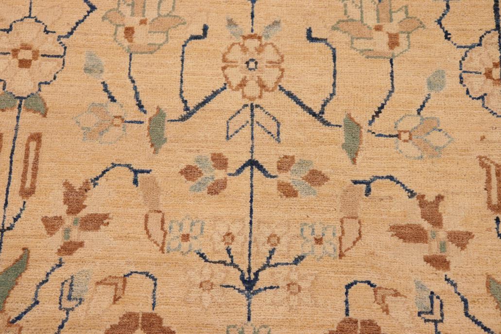 handmade Transitional Kafkaz Chobi Ziegler Tan Beige Hand Knotted RECTANGLE 100% WOOL area rug 8 x 10