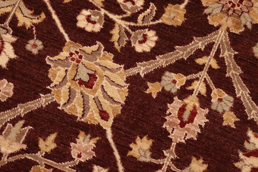 handmade Traditional Kafkaz Chobi Ziegler Brown Beige Hand Knotted RECTANGLE 100% WOOL area rug 8 x 11