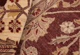 handmade Traditional Kafkaz Chobi Ziegler Brown Beige Hand Knotted RECTANGLE 100% WOOL area rug 8 x 11