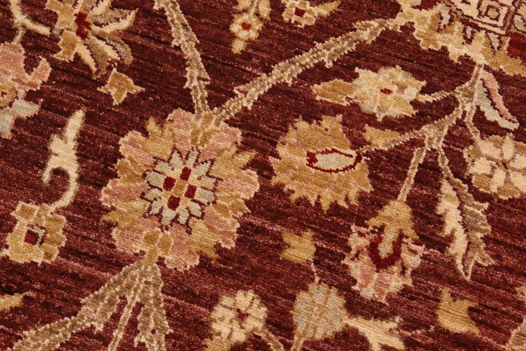 handmade Traditional Kafkaz Chobi Ziegler Brown Beige Hand Knotted RECTANGLE 100% WOOL area rug 8 x 11