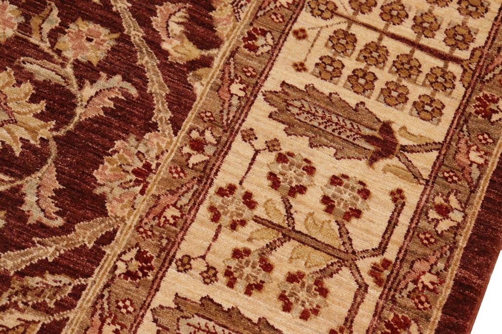 handmade Traditional Kafkaz Chobi Ziegler Brown Beige Hand Knotted RECTANGLE 100% WOOL area rug 8 x 11