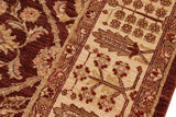 handmade Traditional Kafkaz Chobi Ziegler Brown Beige Hand Knotted RECTANGLE 100% WOOL area rug 8 x 11