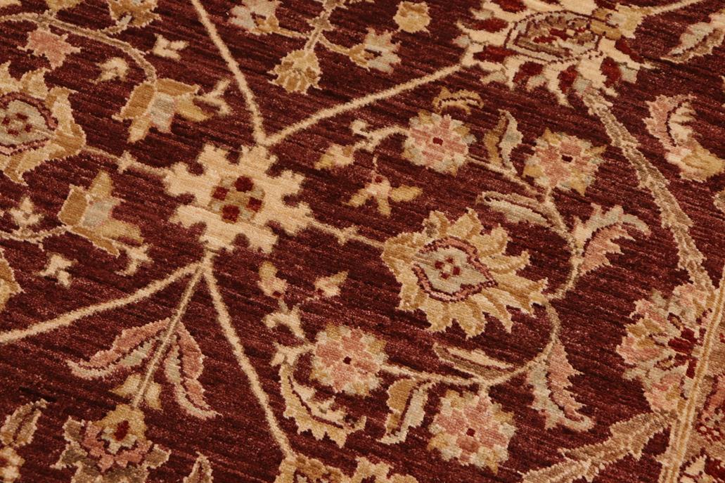 handmade Traditional Kafkaz Chobi Ziegler Brown Beige Hand Knotted RECTANGLE 100% WOOL area rug 8 x 11