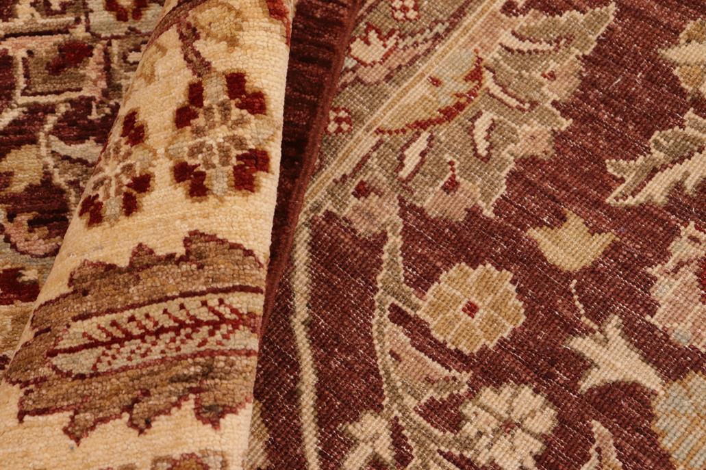 handmade Traditional Kafkaz Chobi Ziegler Brown Beige Hand Knotted RECTANGLE 100% WOOL area rug 8 x 11