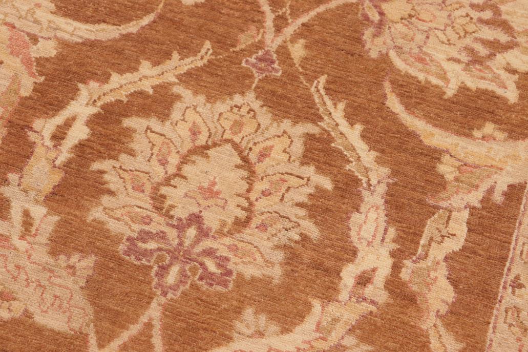 handmade Traditional Kafkaz Chobi Ziegler Brown Beige Hand Knotted RECTANGLE 100% WOOL area rug 8 x 10