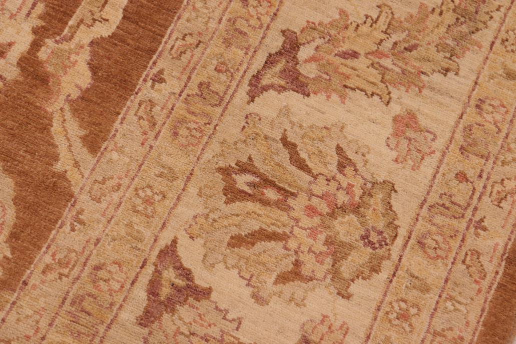 handmade Traditional Kafkaz Chobi Ziegler Brown Beige Hand Knotted RECTANGLE 100% WOOL area rug 8 x 10