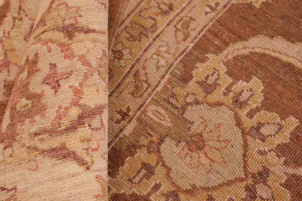handmade Traditional Kafkaz Chobi Ziegler Brown Beige Hand Knotted RECTANGLE 100% WOOL area rug 8 x 10