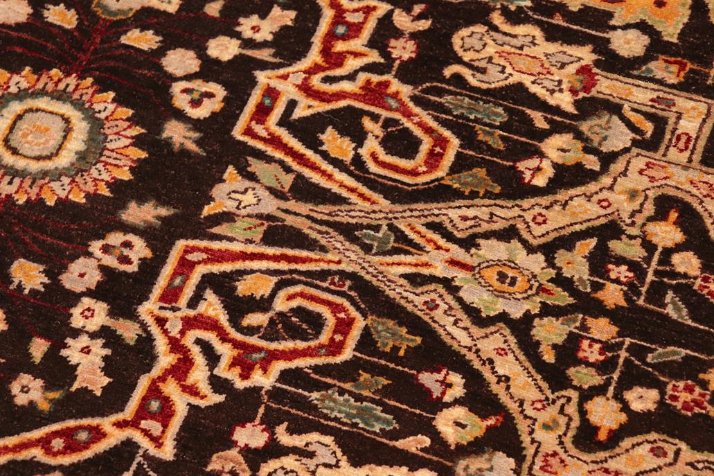 handmade Traditional Kafkaz Chobi Ziegler Brown Tan Hand Knotted RECTANGLE 100% WOOL area rug 8 x 10
