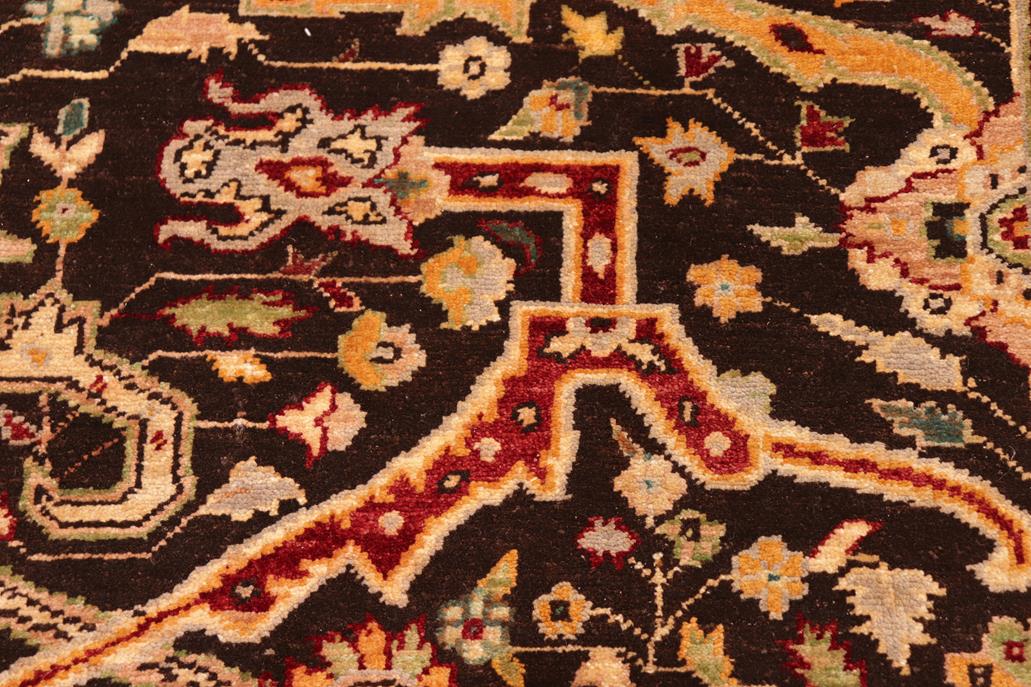 handmade Traditional Kafkaz Chobi Ziegler Brown Tan Hand Knotted RECTANGLE 100% WOOL area rug 8 x 10
