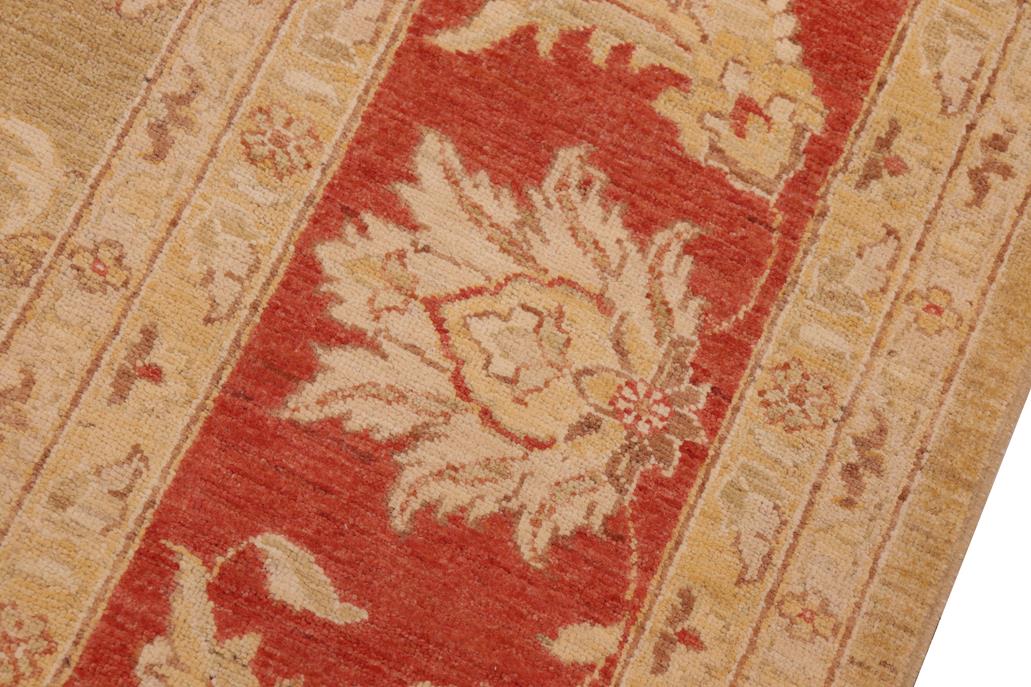 handmade Traditional Kafkaz Chobi Ziegler Green Rust Hand Knotted RECTANGLE 100% WOOL area rug 8 x 10