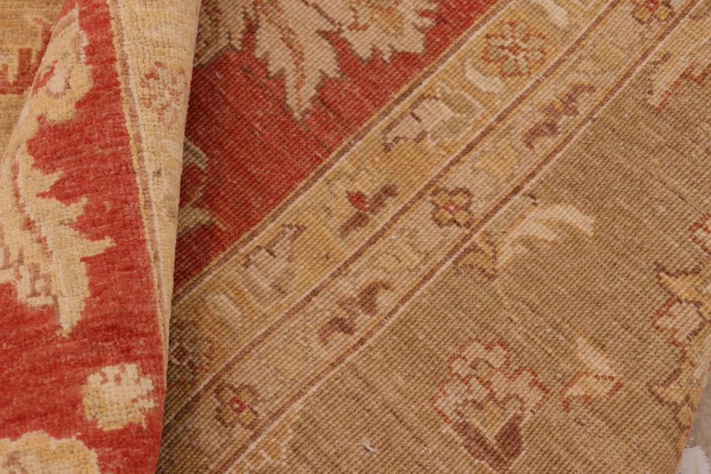 handmade Traditional Kafkaz Chobi Ziegler Green Rust Hand Knotted RECTANGLE 100% WOOL area rug 8 x 10