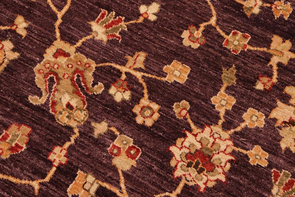 handmade Traditional Kafkaz Chobi Ziegler Purple Beige Hand Knotted RECTANGLE 100% WOOL area rug 8 x 11