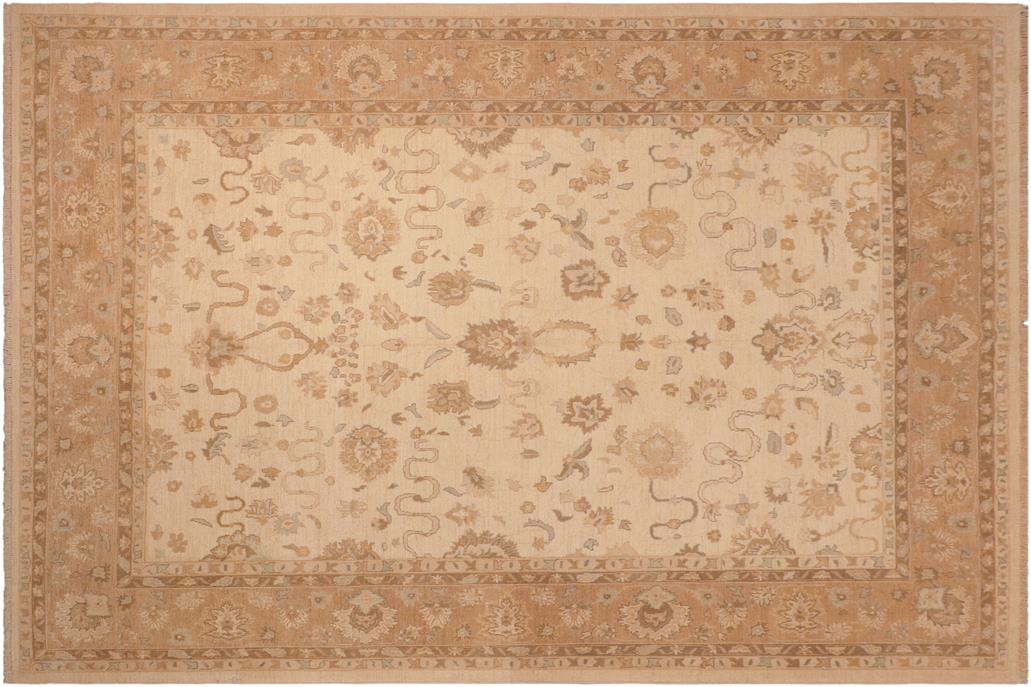 handmade Traditional Kafkaz Chobi Ziegler Beige Lt. Brown Hand Knotted RECTANGLE 100% WOOL area rug 8 x 10