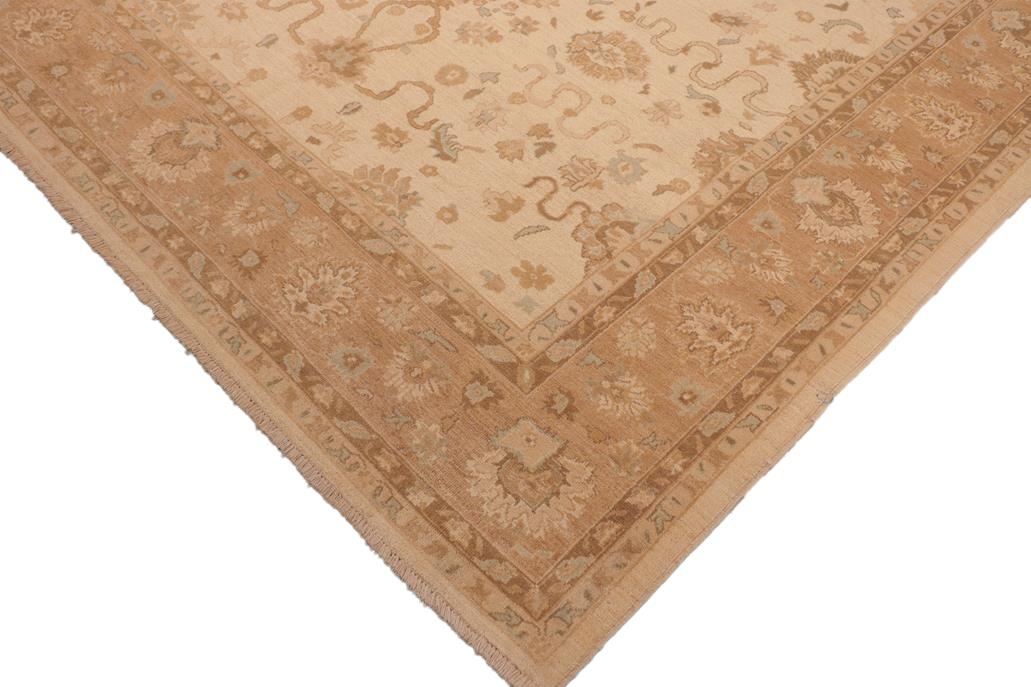 handmade Traditional Kafkaz Chobi Ziegler Beige Lt. Brown Hand Knotted RECTANGLE 100% WOOL area rug 8 x 10