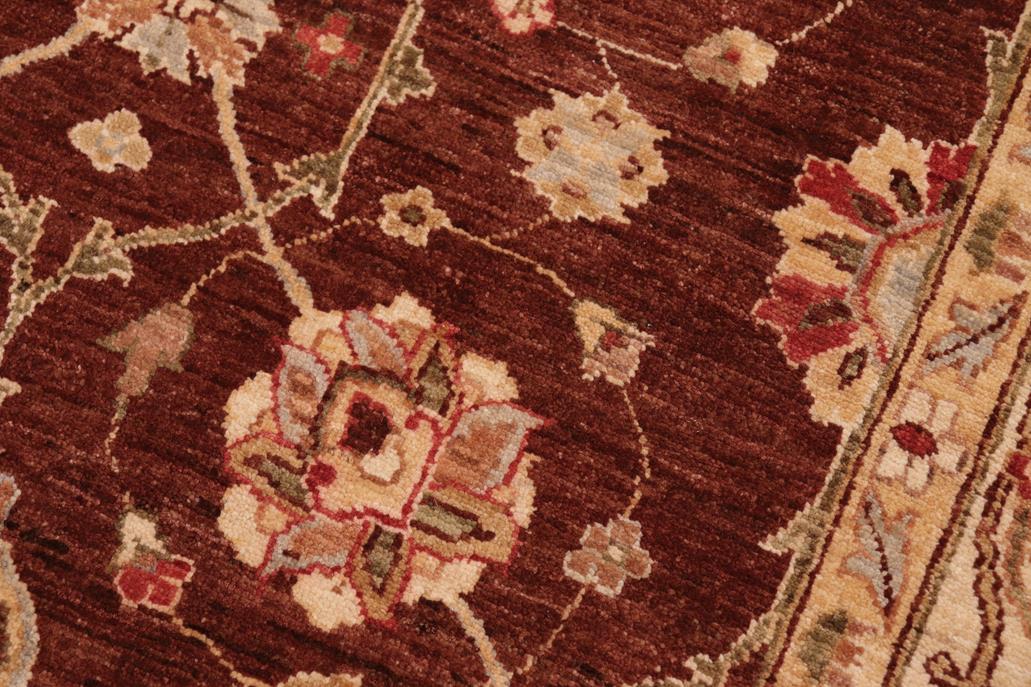 handmade Traditional Kafkaz Chobi Ziegler Brown Beige Hand Knotted RECTANGLE 100% WOOL area rug 8 x 10