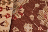 handmade Traditional Kafkaz Chobi Ziegler Brown Beige Hand Knotted RECTANGLE 100% WOOL area rug 8 x 10