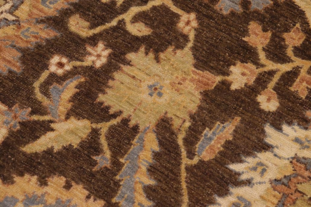 handmade Traditional Kafkaz Chobi Ziegler Brown Beige Hand Knotted RECTANGLE 100% WOOL area rug 8 x 10