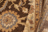 handmade Traditional Kafkaz Chobi Ziegler Brown Beige Hand Knotted RECTANGLE 100% WOOL area rug 8 x 10