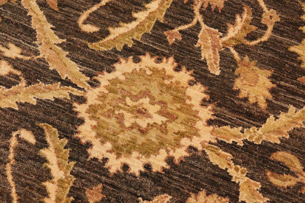 handmade Transitional Kafkaz Chobi Ziegler Charcoal Beige Hand Knotted RECTANGLE 100% WOOL area rug 8 x 10