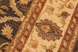 handmade Transitional Kafkaz Chobi Ziegler Charcoal Beige Hand Knotted RECTANGLE 100% WOOL area rug 8 x 10