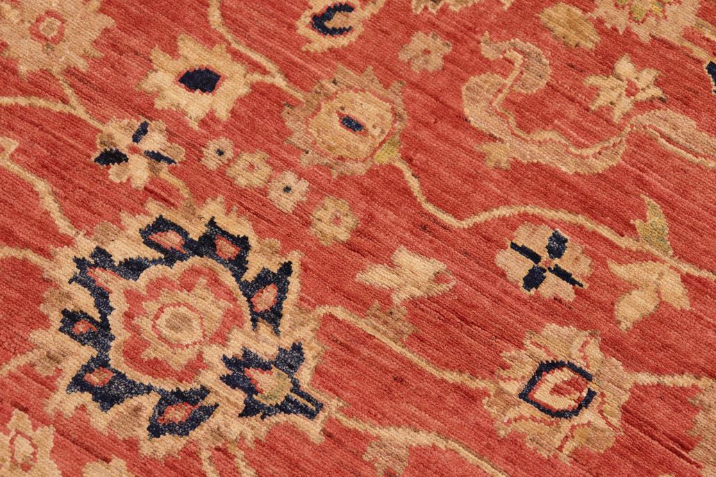 handmade Traditional Kafkaz Chobi Ziegler Rust Blue Hand Knotted RECTANGLE 100% WOOL area rug 8 x 10