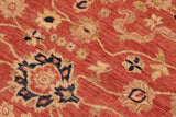 handmade Traditional Kafkaz Chobi Ziegler Rust Blue Hand Knotted RECTANGLE 100% WOOL area rug 8 x 10