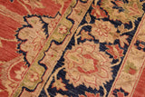 handmade Traditional Kafkaz Chobi Ziegler Rust Blue Hand Knotted RECTANGLE 100% WOOL area rug 8 x 10