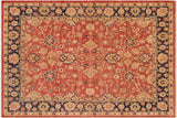 Shabby Chic Ziegler Hillary Rust Blue Hand-Knotted Wool Rug - 7'9'' x 10'0''