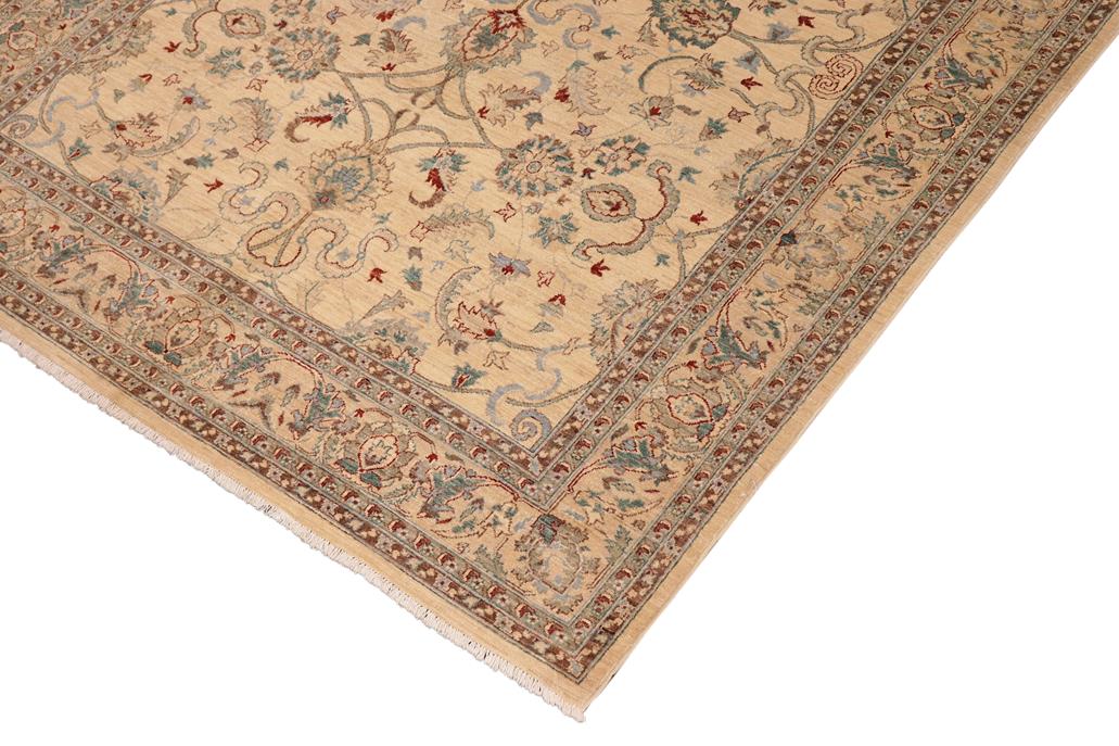 handmade Traditional Kafkaz Chobi Ziegler Ivory Ivory Hand Knotted RECTANGLE 100% WOOL area rug 8 x 10