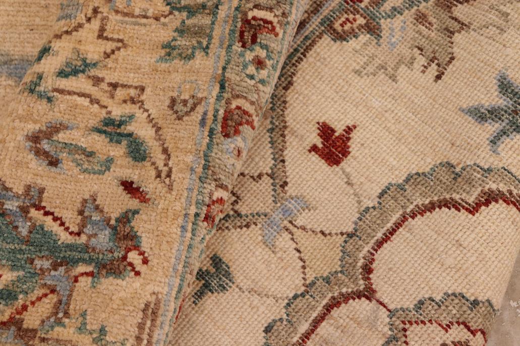 handmade Traditional Kafkaz Chobi Ziegler Ivory Ivory Hand Knotted RECTANGLE 100% WOOL area rug 8 x 10