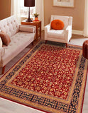 handmade Traditional Design Red Blue Hand Knotted RECTANGLE 100% WOOL area rug 8 x 10