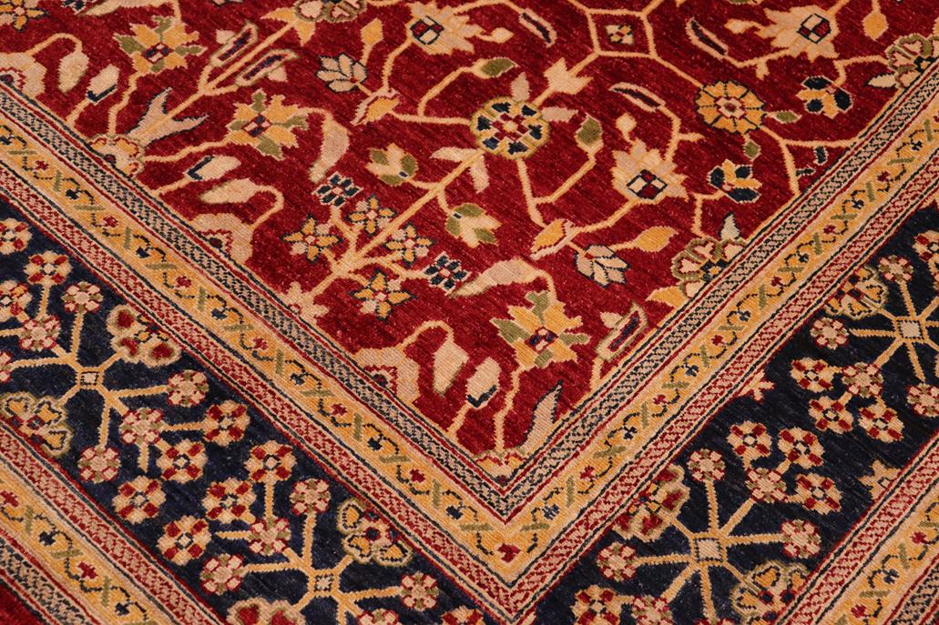 handmade Traditional Design Red Blue Hand Knotted RECTANGLE 100% WOOL area rug 8 x 10