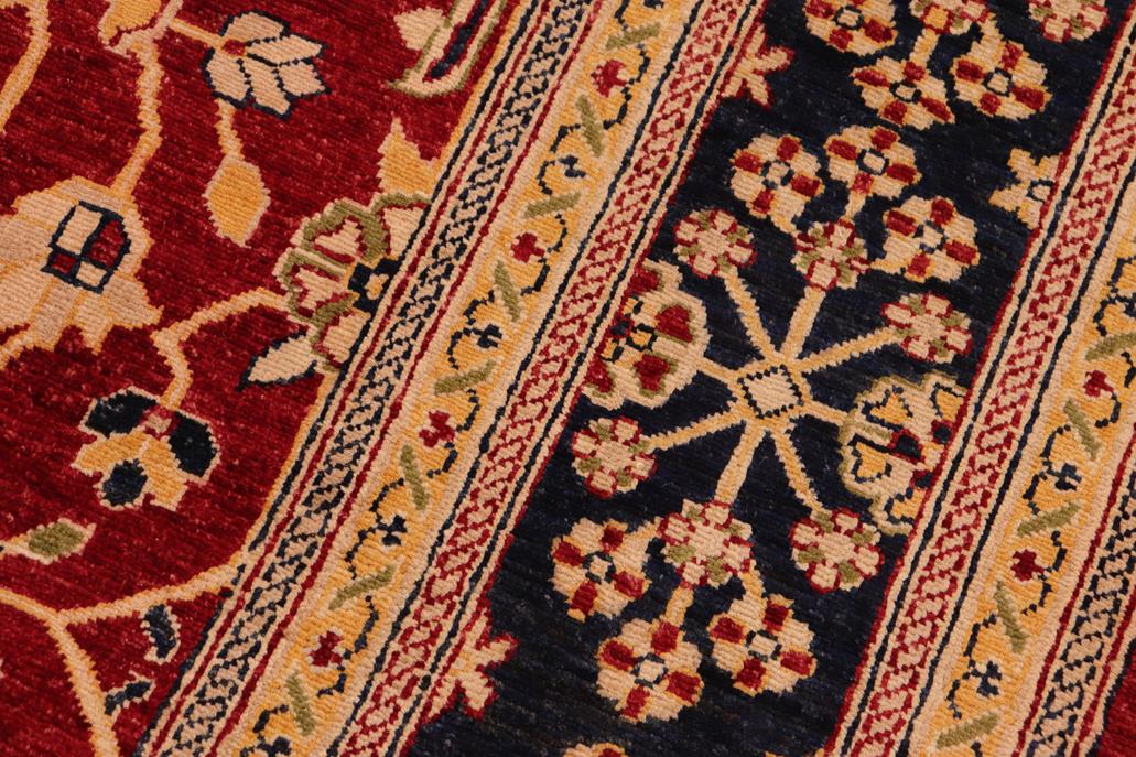 handmade Traditional Design Red Blue Hand Knotted RECTANGLE 100% WOOL area rug 8 x 10
