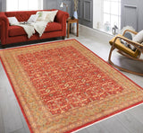 handmade Transitional Kafkaz Chobi Ziegler Red Lt. Green Hand Knotted RECTANGLE 100% WOOL area rug 8 x 10