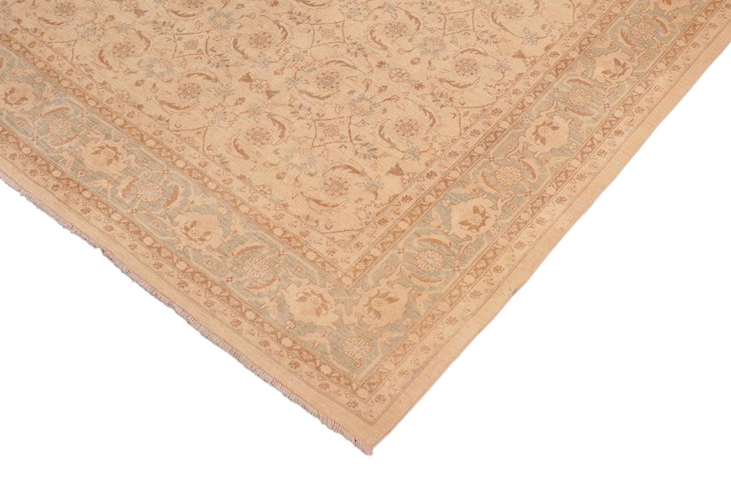 handmade Transitional Kafkaz Chobi Ziegler Beige Green Hand Knotted RECTANGLE 100% WOOL area rug 8 x 10