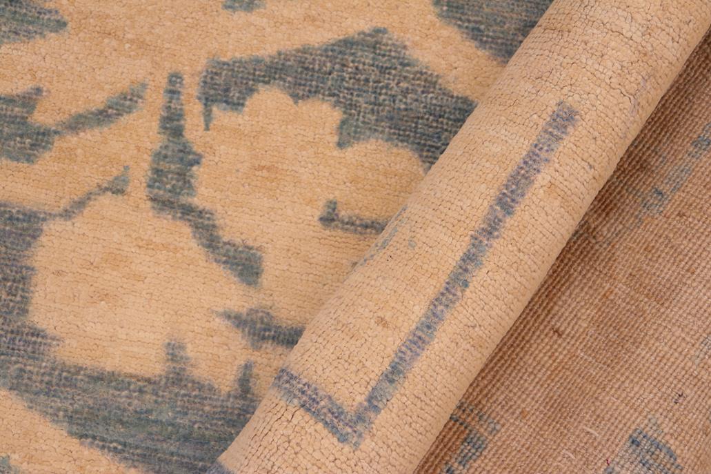 handmade Transitional Kafkaz Chobi Ziegler Blue Beige Hand Knotted RECTANGLE 100% WOOL area rug 8 x 10