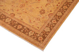 handmade Traditional Kafkaz Chobi Ziegler Tan Brown Hand Knotted RECTANGLE 100% WOOL area rug 8 x 10