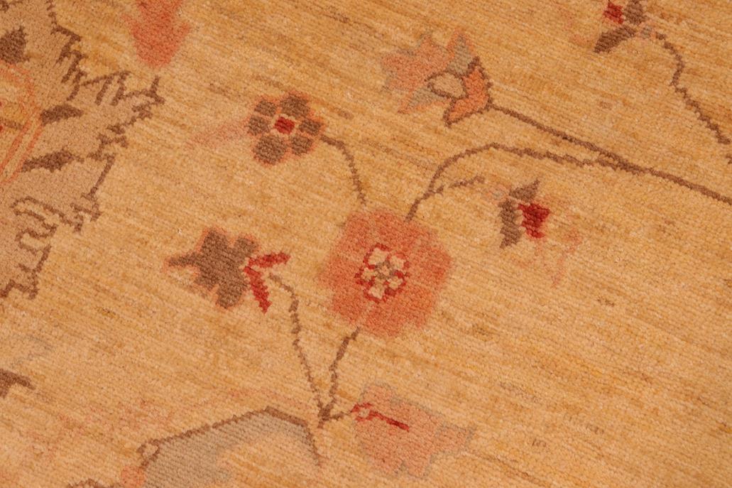 handmade Traditional Kafkaz Chobi Ziegler Tan Brown Hand Knotted RECTANGLE 100% WOOL area rug 8 x 10