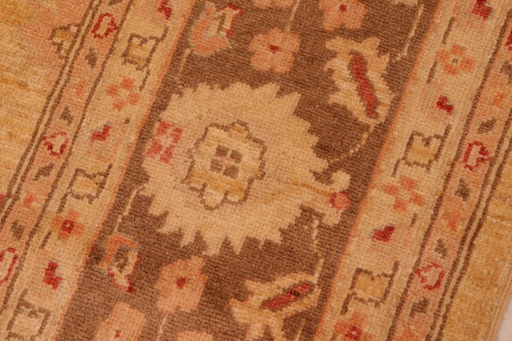 handmade Traditional Kafkaz Chobi Ziegler Tan Brown Hand Knotted RECTANGLE 100% WOOL area rug 8 x 10