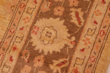 handmade Traditional Kafkaz Chobi Ziegler Tan Brown Hand Knotted RECTANGLE 100% WOOL area rug 8 x 10