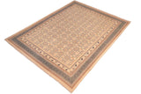 handmade Transitional Kafkaz Chobi Ziegler Beige Lt. Green Hand Knotted RECTANGLE 100% WOOL area rug 8 x 10