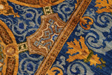 handmade Transitional Kafkaz Chobi Ziegler Blue Gold Hand Knotted RECTANGLE 100% WOOL area rug 8 x 10