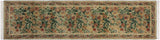 Gohar Pak Persian Jannie Green/Red Wool Runner - 2'8'' x 10'3''
