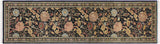 Kamal Pak Persian Fanny Black/Blue Wool Runner - 2'7'' x 10'3''