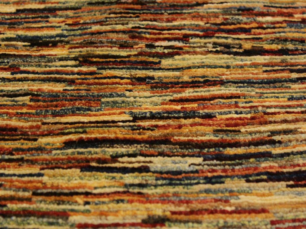 Shabby Chic Gabbeh Gussie Beige/Blue Wool Rug - 4'3'' x 5'3''