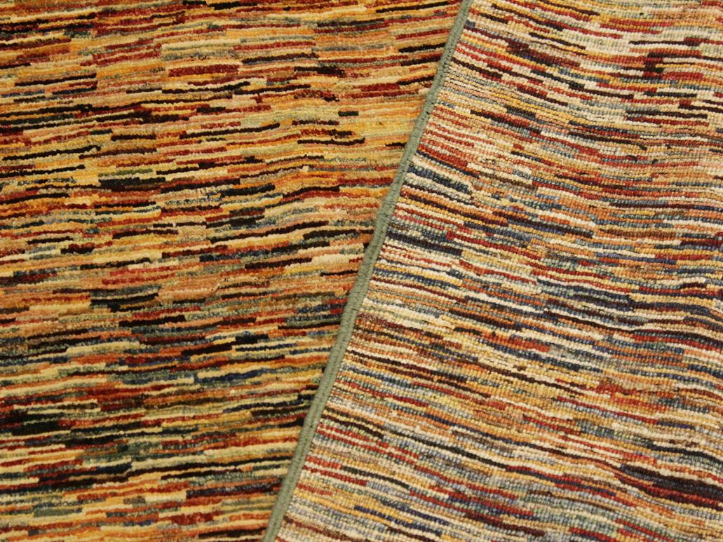 Shabby Chic Gabbeh Gussie Beige/Blue Wool Rug - 4'3'' x 5'3''