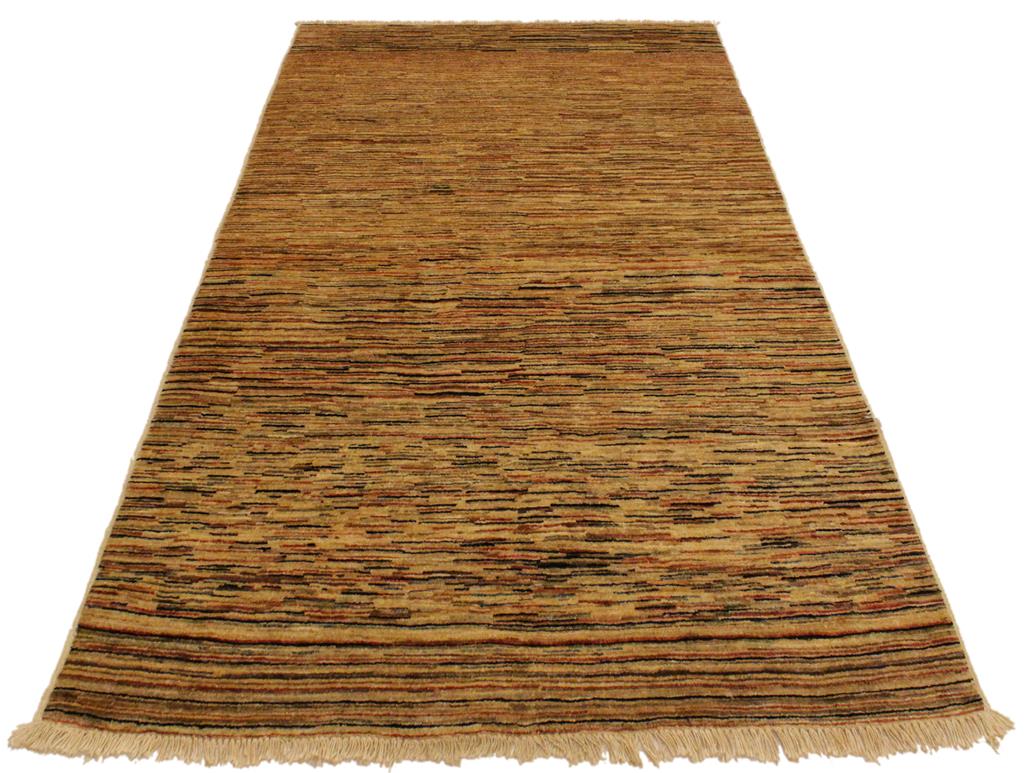 Bohemian Gabbeh Jesse Beige/Rust Wool Rug - 3'10'' x 5'9''