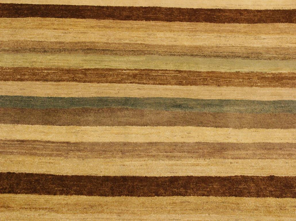 Boho Chic Gabbeh Edythe Beige/Green Wool Rug - 3'11'' x 5'7''