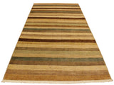 Boho Chic Gabbeh Edythe Beige/Green Wool Rug - 3'11'' x 5'7''